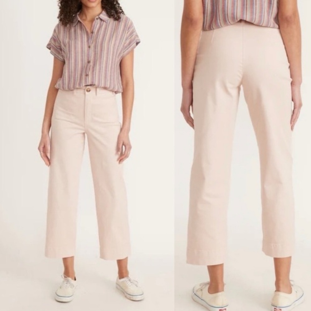 Marine Layer Women's Cropped Jeans in Light Pink